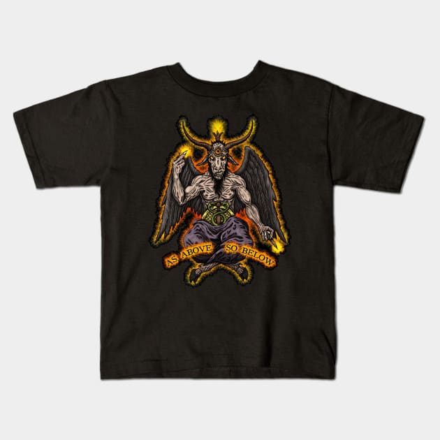 Baphomet - Azhmodai 2018 Kids T-Shirt by azhmodai